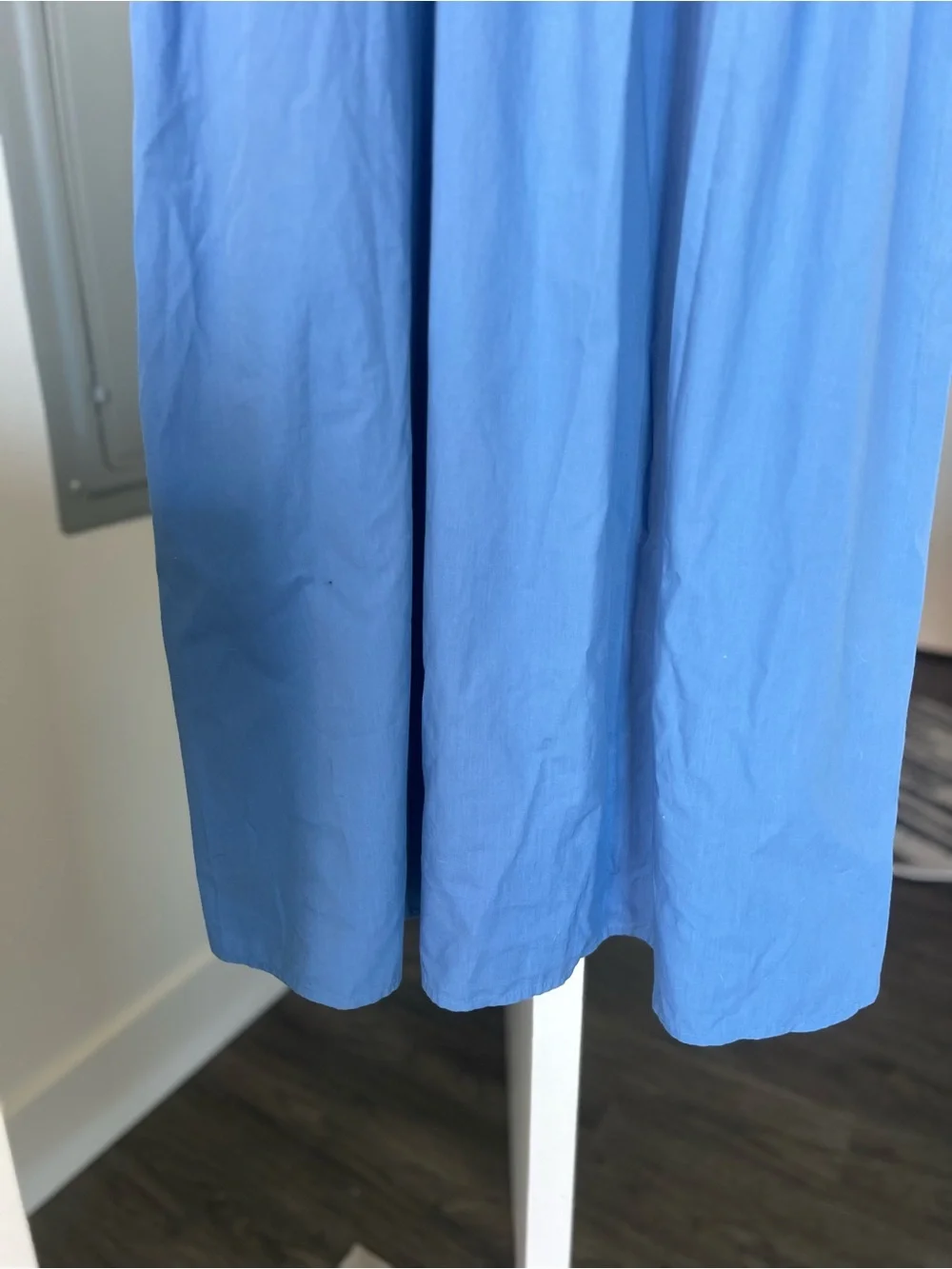 Abercrombie & Fitch Smocked Drop Waist Maxi Dress Blue Size MT